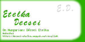 etelka decsei business card