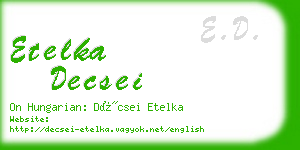 etelka decsei business card